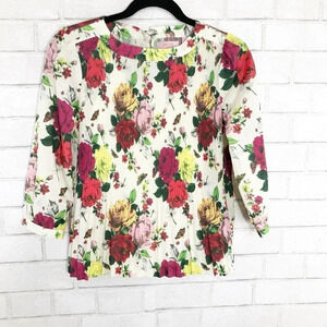 Baker by Ted Baker Girls Floral Pleated Blouse, XL